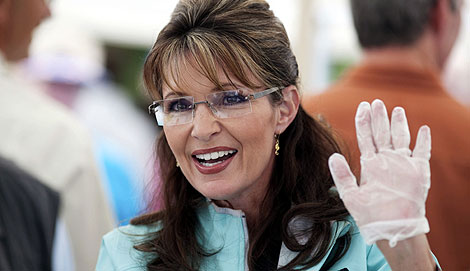 Palin, durante la comida de despedida. | Reuters