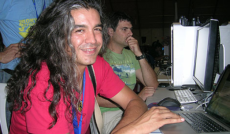 El msico Pablo Salinas, en la Campus Party. | I. P.