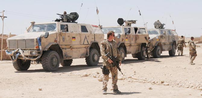 Soldados alemanes en una misin de vigilancia en Afganistn.| EFE