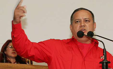 Diosdado Cabello, ministro de Obras Pblicas y Vivienda de Venezuela.