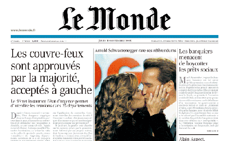 Portada del diario francs 'Le Monde'.