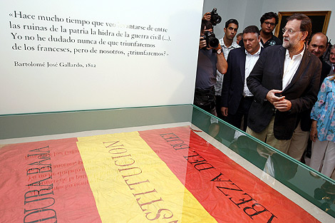 Mariano Rajoy, en su visita al museo de Pontevedra. | Diego Crespo