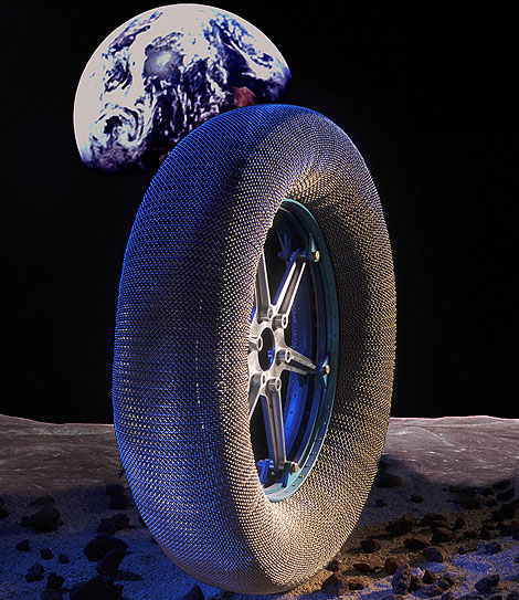 La nueva rueda ultraresistente. | Goodyear / NASA