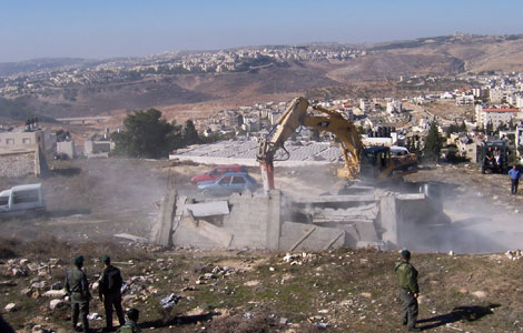 Demolicin de una vivienda palestina en Beit Hanina, al este de Jerusaln. | ICAHD