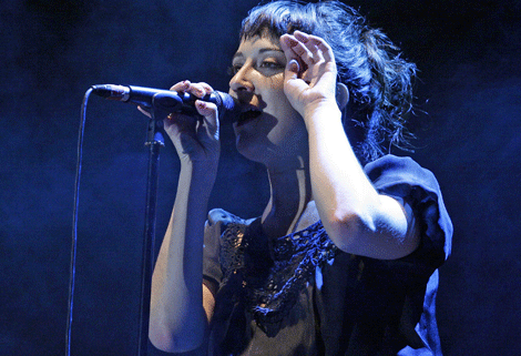 La cantante de Nena Daconte durante su concierto en la Feria. | C. Daz
