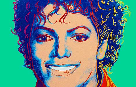 Detalle del retrato de Michael Jackson realizado por Warhol. | Afp