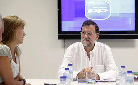 El lder del PP, Mariano Rajoy, enla reunin del Comit de Direccin del partido. | Antonio Heredia