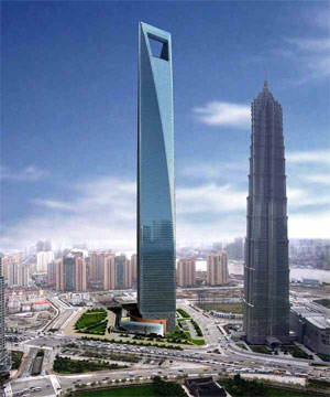 El Centro Financiero Mundial de Shanghai (SWFC), junto a la torre Jin Mao. | elmundo.es