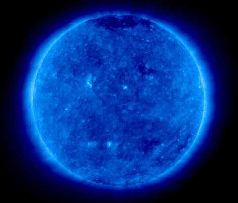 Imagen del sol tomada por la cmara de infrarrojos del observatorio solar y heliosfrico de la NASA. | NASA.