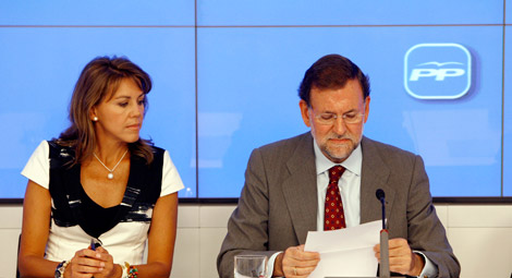 Rajoy y De Cospedal, esta maana en Madrid. | Alberto Di Lolli