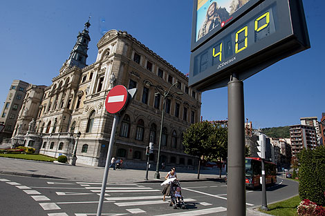 Un termmetro marcaba 40 C en Bilbao el 31 de agosto de 2009. | Carlos Garca Pozo