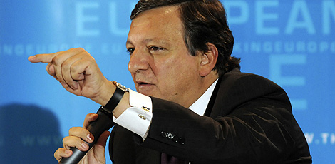 Barroso, en el Centro de Estudio Europeos, en Bruselas. | Ap
