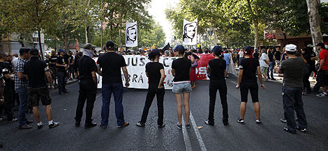 Varios asistentes a la marcha en Madrid. | Sergio Enrquez