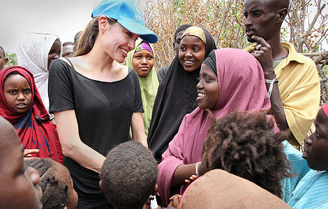 La actriz Angelina Jolie, en Dadaab. | ACNUR