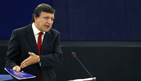 Jos Manuel Duro Barroso se dirige al pleno de la Eurocmara. | Reuters