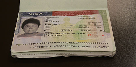 El pasaporte de Mara Onelia Maco Castro. | Foto: J. Barreno
