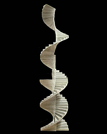 La tpica escalera doble gtica. | M.A.G.
