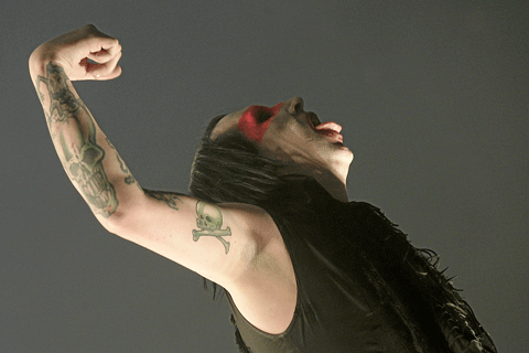 Manson durante un concierto en Madrid en 2007. | Diego Sinova