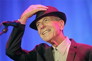 El cantante Leonard Cohen.