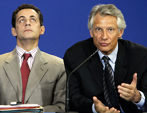 Foto de archivo de Nicolas Sarkozy y Dominique de Villepin. | AP