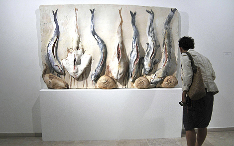 '7 peixos, pans i cap de boc', de Miquel Barcel. | Efe