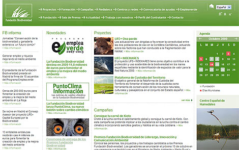 Nueva web de la Fundacin Biodiversidad.