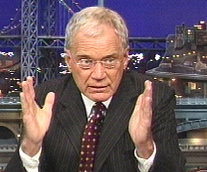 Letterman en su programa. | Foto: Ap