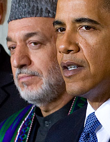 Karzai junto a Obama. | Afp