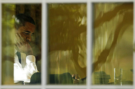 El presidente de EEUU, Barack Obama, poco antes de su discurso en la Casa Blanca. | AP