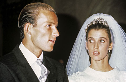 Rosario Nadal y Kyril de Bulgaria, el 15 de septiembre de 1989, durante su boda. Efe