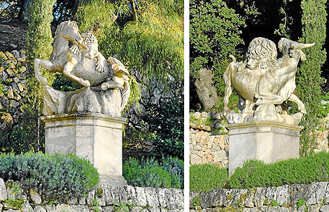 Por 94.000 euros, estas esculturas pueden desaparecer del jardn en el que ahora estn.