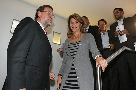 Cospedal, con Rajoy el jueves en Gnova. | Alberto Cullar