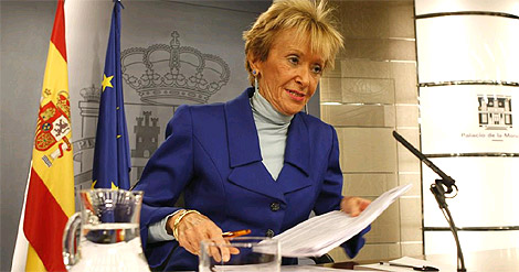 Mara Teresa Fernndez de la Vega, en la rueda de prensa posterior al Consejo de Ministros. | Sergio Gonzlez