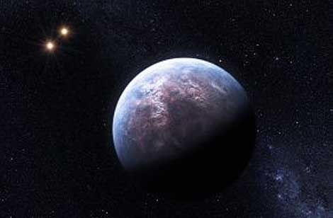 Ilustración de un exoplaneta cerca de la estrella Gliese 667 C. | ESO.
