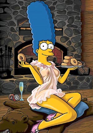 Imagen de Marge Simpson que aparecer en el prximo nmero de la revista Playboy.