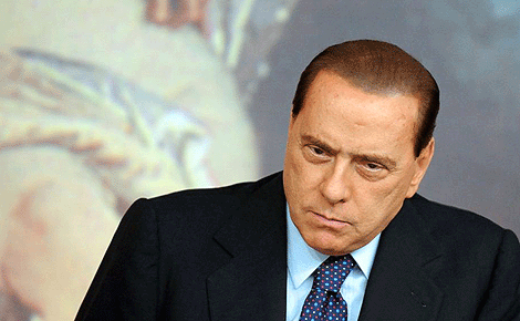 Silvio Berlusconi, primer ministro italiano y propietario del grupo Fininvest. (Foto: Alberto Pizzoli)