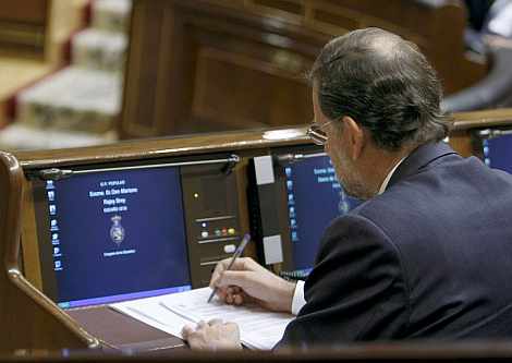 Mariano Rajoy, en el pleno del Congreso. | Efe