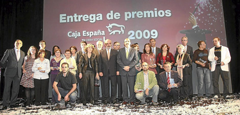 Foto de familia de todos los premiados por Caja Espaa. | Ical