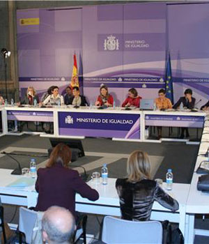 La reunión de la Comisión de la Mujer e Igualdad de Género en el Ministerio de Igualdad.