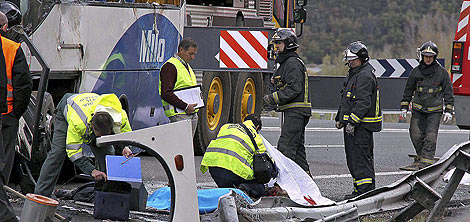 Imagen del accidente y las tareas de rescate. | Ical