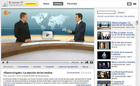 Imagen del canal de 'El Jueves', ya restablecido su servicio, en YouTube. (Foto: Europa Press)