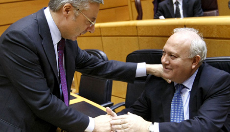 Miguel ngel Moratinos, este martes, en el Senado. | Efe