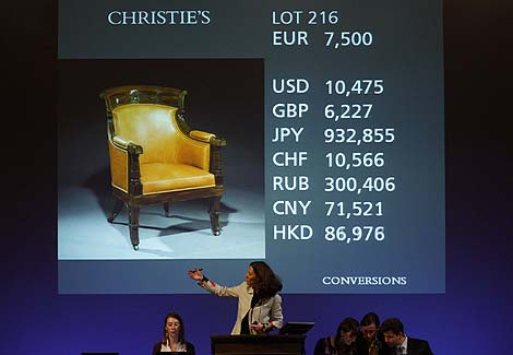 Imagen de la subasta este martes en Christie's | Benoit Tessier