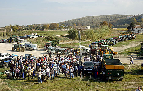 Agricultores y ganaderos se han movilizado en Loja (Granada). | Efe