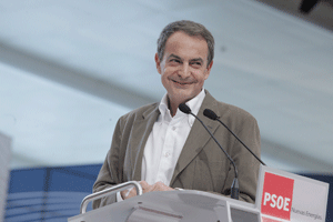 Jos Luis Rodrguez Zapatero durante el mtin de nuevas energas. (Oscar Monzn)