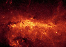 El Centro Galáctico observado por el Spitzer | NASA/JPL-Caltech/Stolovy.