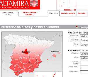 Web de Altamira Santander Real Estate.