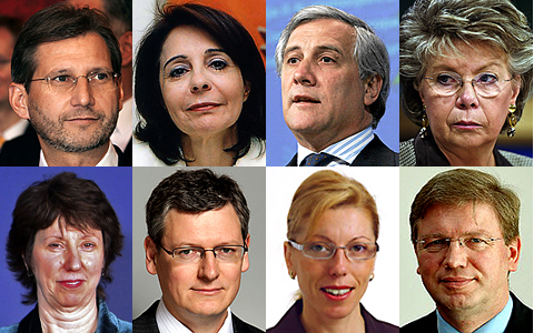 Hahn, Damanaki, Tajani, Reding, Ashton, Andor, Jeleva, Fule | Agencias