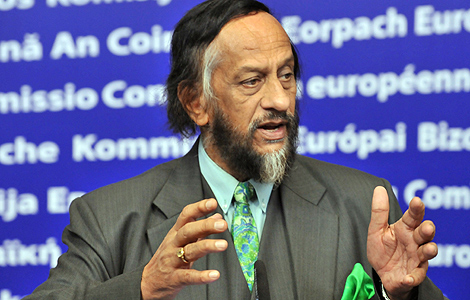 El jefe del Panel Intergubernamental para el Cambio Climático de la ONU, Rajendra Pachauri. | AFP