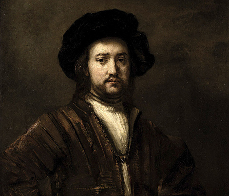 'Retrato de un hombre, de medio cuerpo, con las manos en la cintura' (1658), de Rembrandt podra alcanzar la cifra rcord de 27 millones de euros. | Efe.